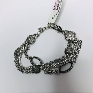 BRIGHTON Fifth Avenue Silver Layered Bracelet